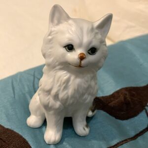 Antique circa 1929 Bone China White Ceramic Cat Figurine PreOwned